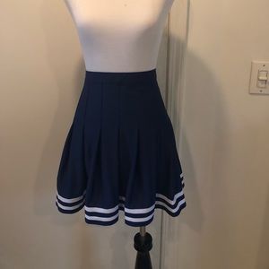 Navy and White Game Day Skirt